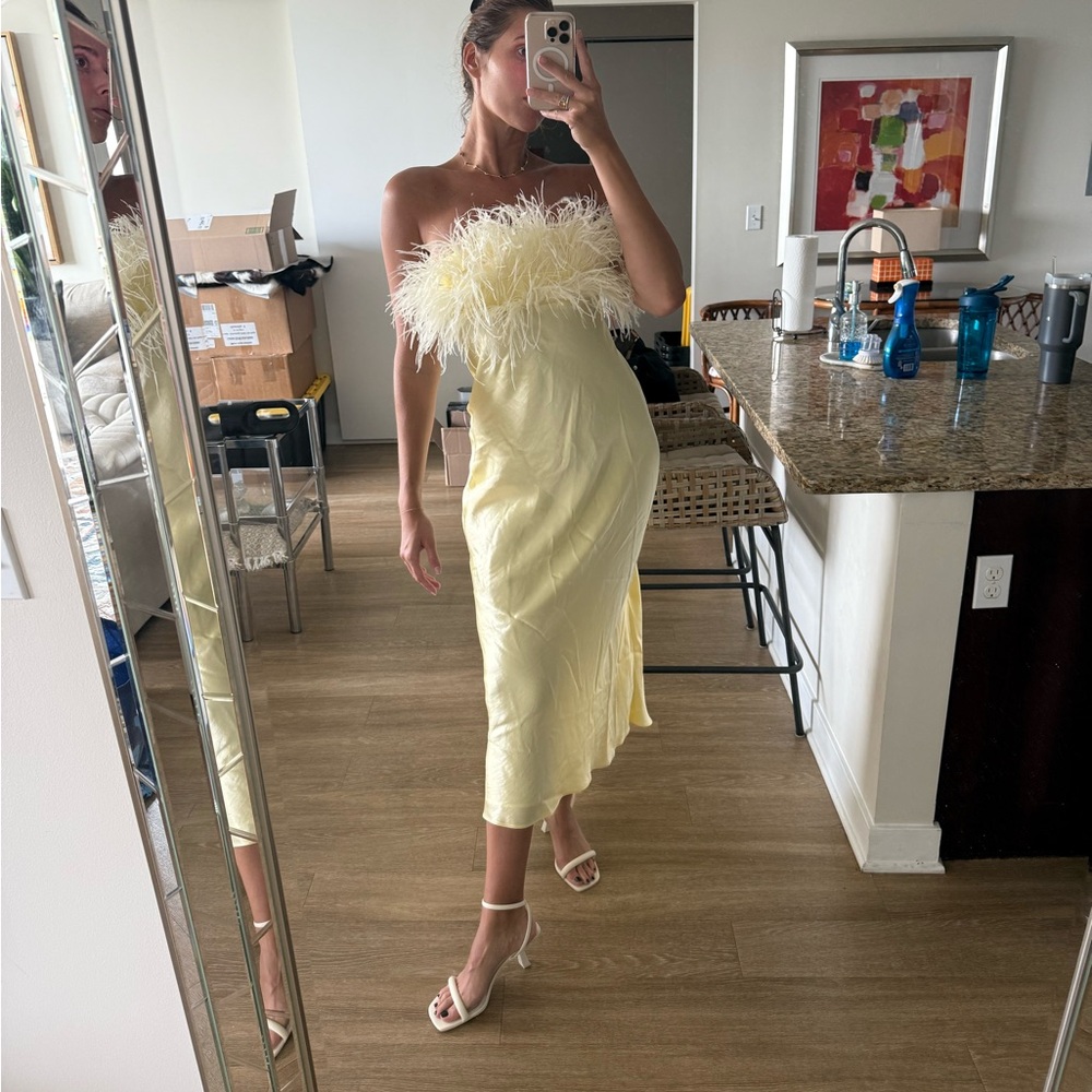 ZARA YELLOW DRESS - Picture 4 of 6